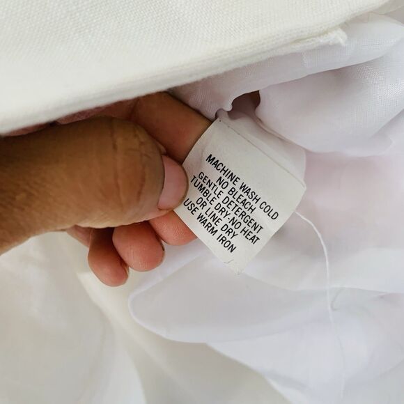 VTG Caron Components Top Women 16 White Retro Tropical Button Front 80s Vacation - Picture 11 of 11